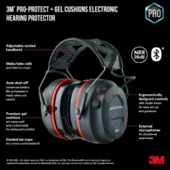 3M Pro-Protect hørselsvern med Bluetooth Svart