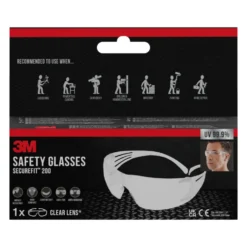 3M Vernebriller SecureFit 200 Transparent