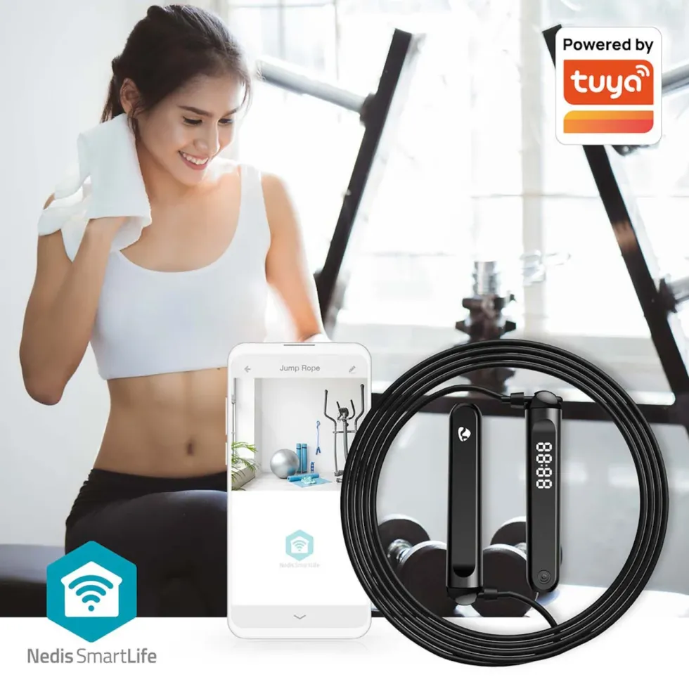 Nedis 2-i-1 Fitness Smart Hoppetau med Bluetooth