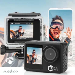 Nedis 4K-actionkamera med to skjermer