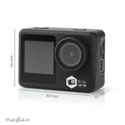 Nedis 4K-actionkamera med to skjermer