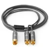 Nedis Subwooferkabel RCA til 2x RCA 3 m