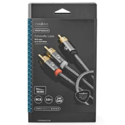 Nedis Subwooferkabel RCA til 2x RCA 3 m