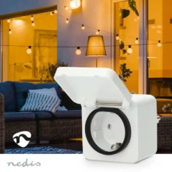 Nedis Zigbee Fjernstrømbryter for utendørsbruk 3680 W