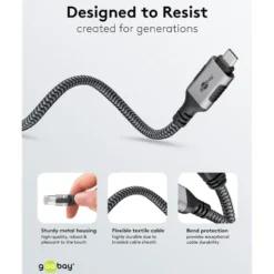 Nettverkskabel med USB-tilkobling USB-C 1 m