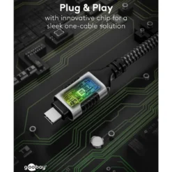 Nettverkskabel med USB-tilkobling USB-C 1 m