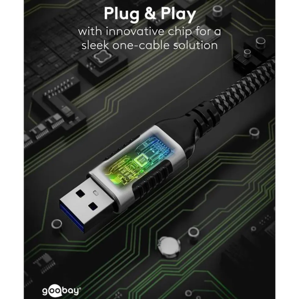 Nettverkskabel med USB-tilkobling USB-A 2 m