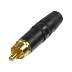 Neutrik Rean RCA-hannkontakt i metall Svart