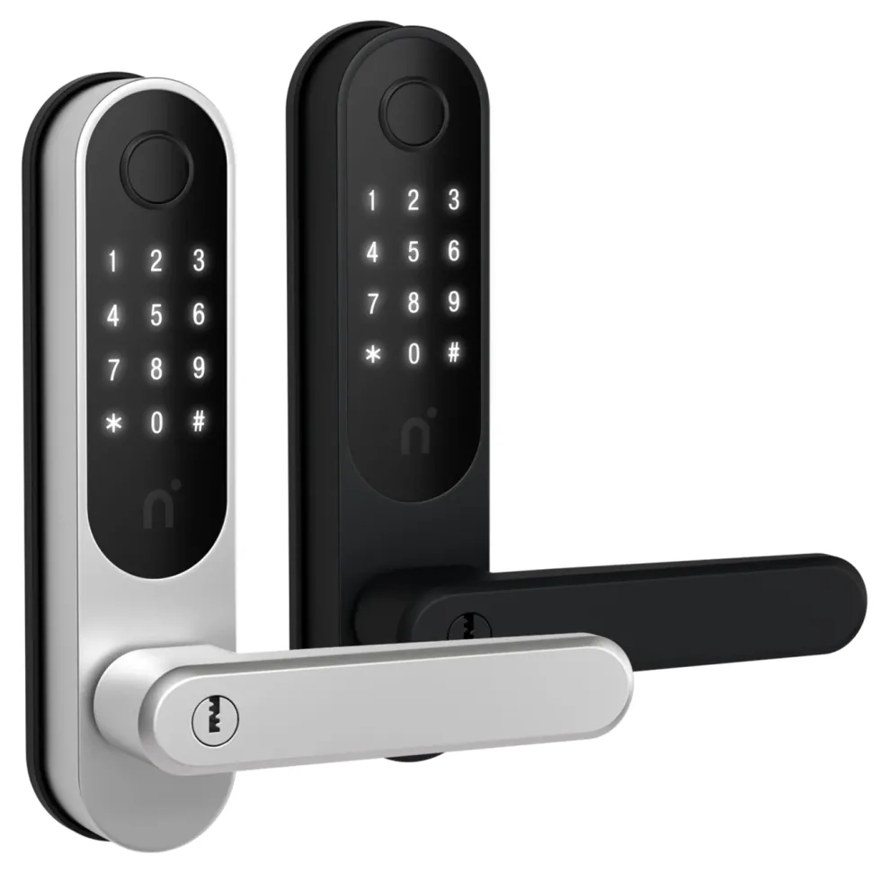 Nimly Touch Pro Elektronisk dørlås med fingeravtrykksleser Black/Silver