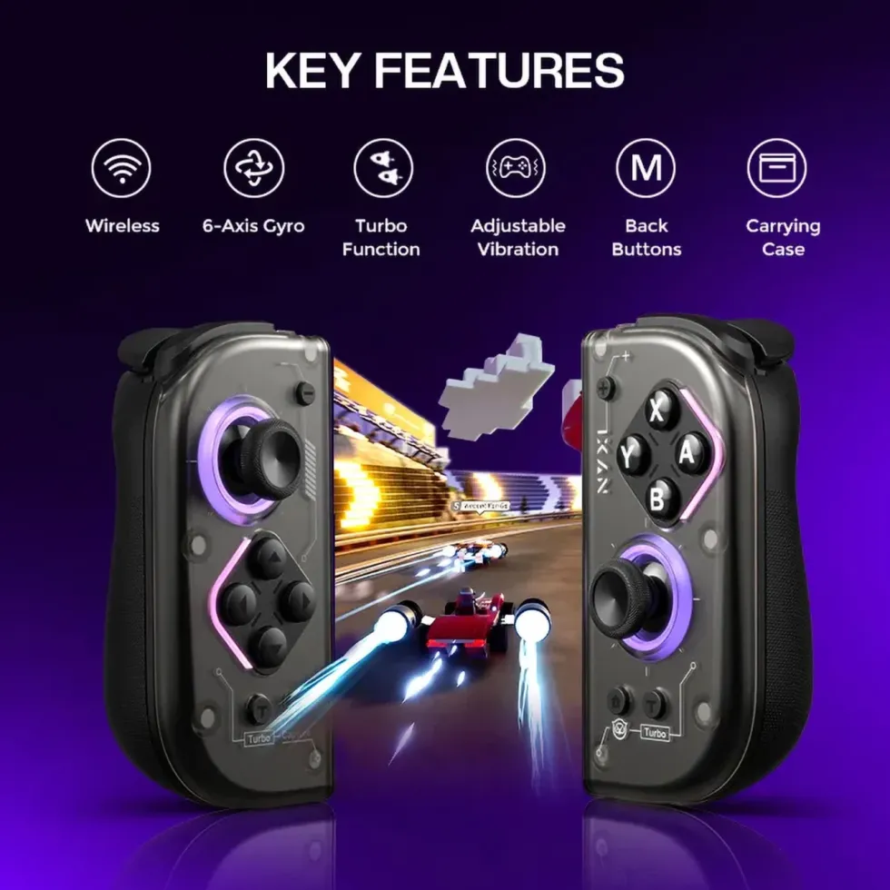 NYXI Hyperion 2 Joy-Con til Nintendo Switch Svart