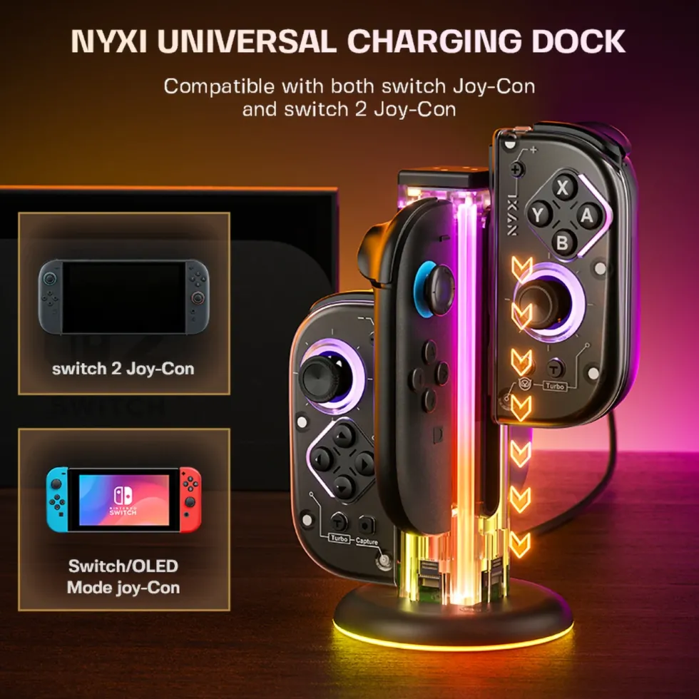 NYXI Zeus ladestasjon for Nintendo Switch og Switch 2