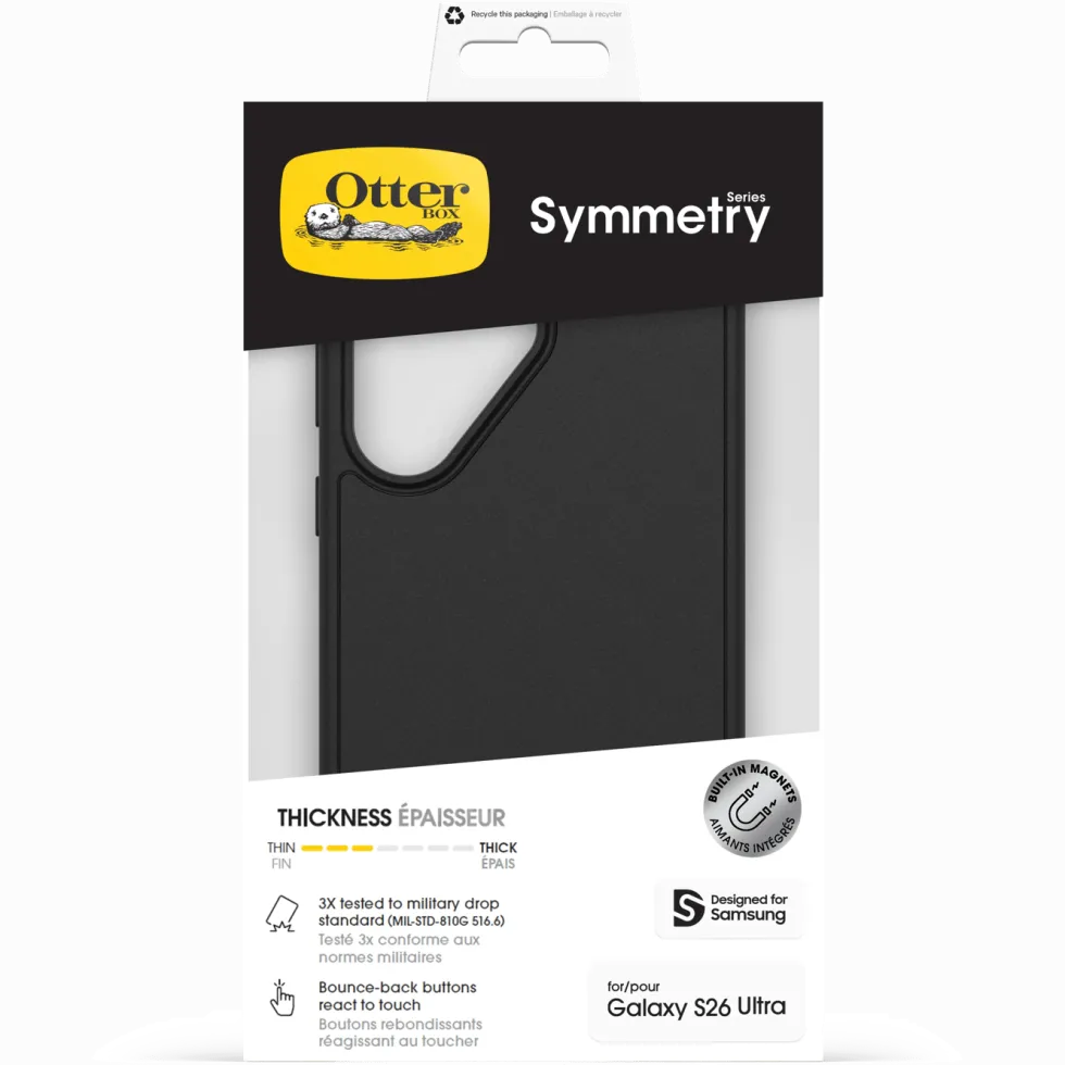 Otterbox Deksel Symmetry Series med Magnets til Galaxy S26 Ultra Svart