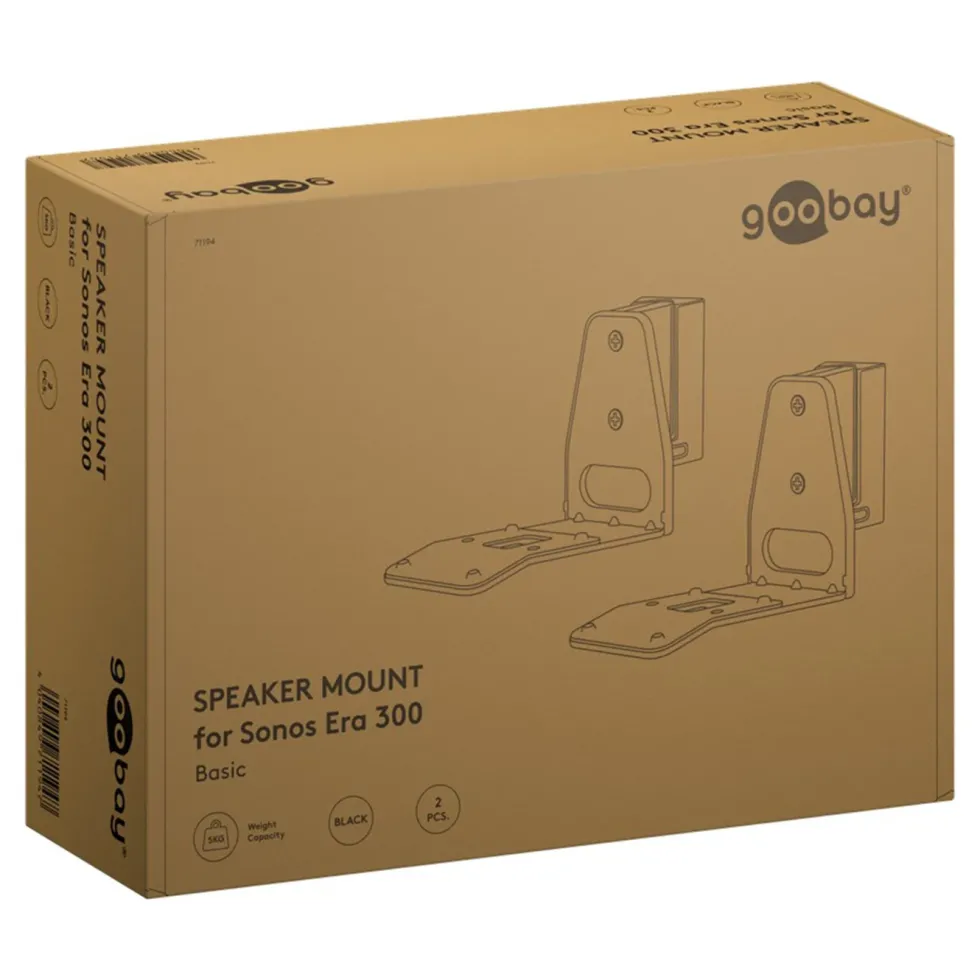 2-pakke Høyttalerfeste for Sonos Era 300 Svart