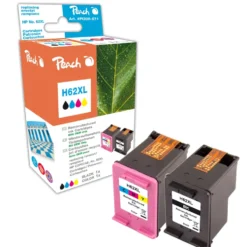 Peach Blekkpatron tilsvarer HP 62XL 2-pk.