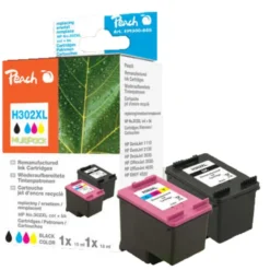 Peach Blekkpatron tilsvarer HP 302XL 2-pk.