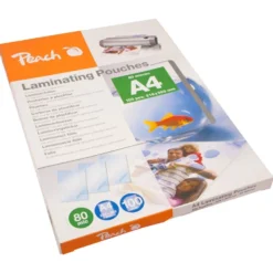 Peach Tynne lamineringslommer A4 100-pakk