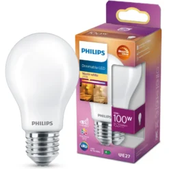 Philips Dimbar LED-pære E27 1521 lm