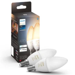 Philips Hue Ambiance Smart LED-pære E14 470 lm 2-pk.
