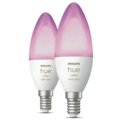 Philips Hue Color Ambiance Smart LED-pære E14 470 lm 2-pk.