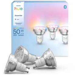 Philips Hue Essential Smart LED-pære GU10 345 lm 3-pk.