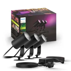 Philips Hue Lily Spotlight for utendørsbruk 3-pk.