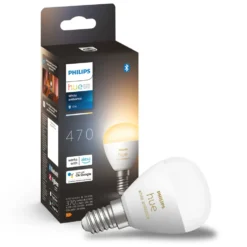Philips Hue Luster Kuleformet LED-pære White Ambiance E14 470 lm