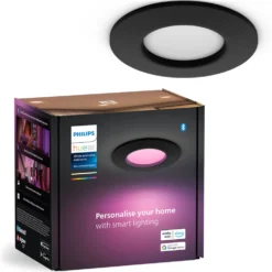 Philips Hue Slank innfelt belysning Ø90 mm Svart