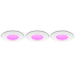 Philips Hue Slim innfelt spotlight 90 mm 3-pk. Hvit