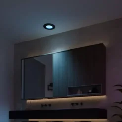 Philips Hue Slim innfelt spotlight 90 mm 1-pk. Svart