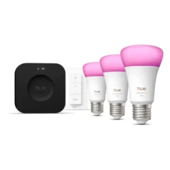 Philips Hue Startpakke Pro: 3x White & Color E27 + Dimmer + Bridge Pro
