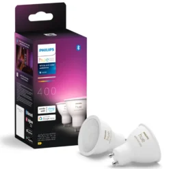 Philips Hue White and Color Ambiance Smart LED-pære GU10 400 lm 2-pk