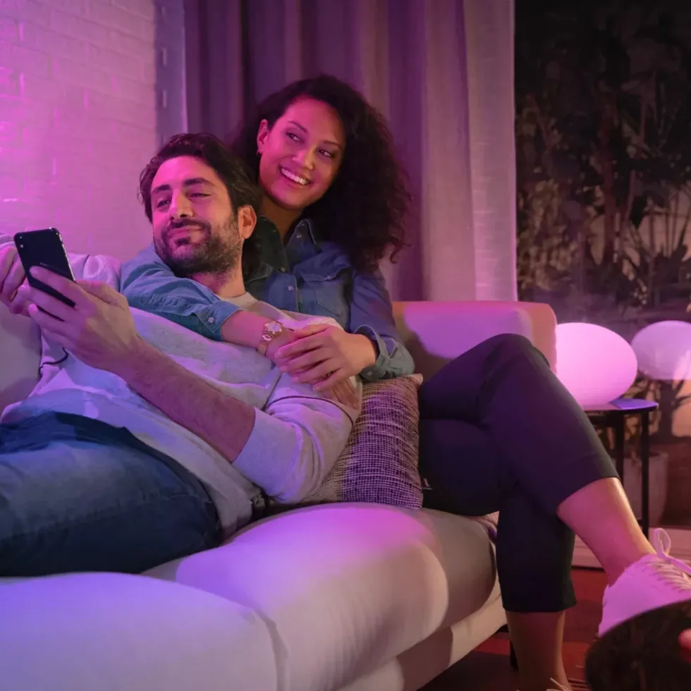 Philips Hue White and Color Ambiance Smart LED-pære GU10 400 lm 2-pk