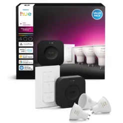 Philips Hue White & Color Ambiance GU10 – Startpakke med Bridge Pro