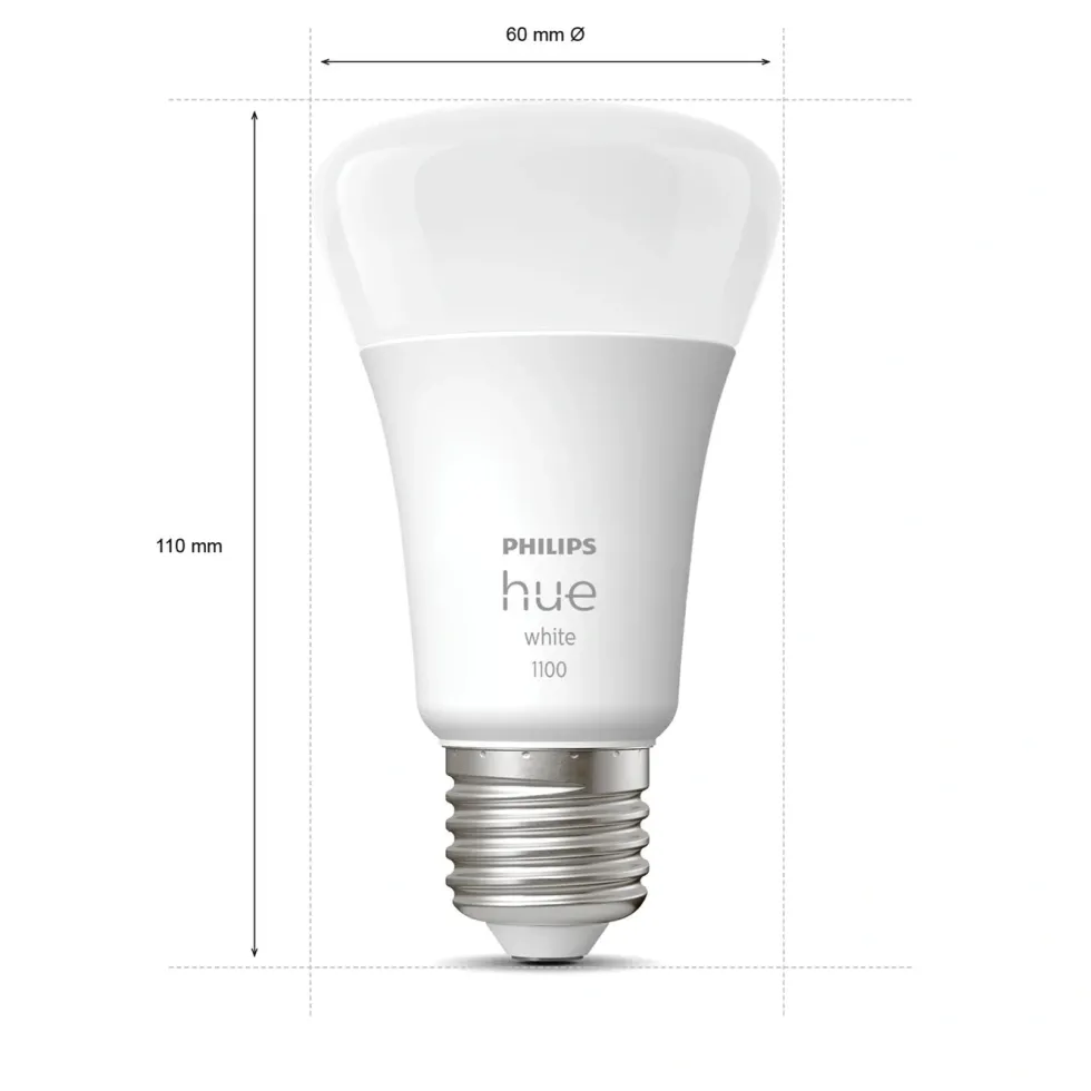 Philips Hue White Smart LED-pære E27 1100 lm 1-pk.