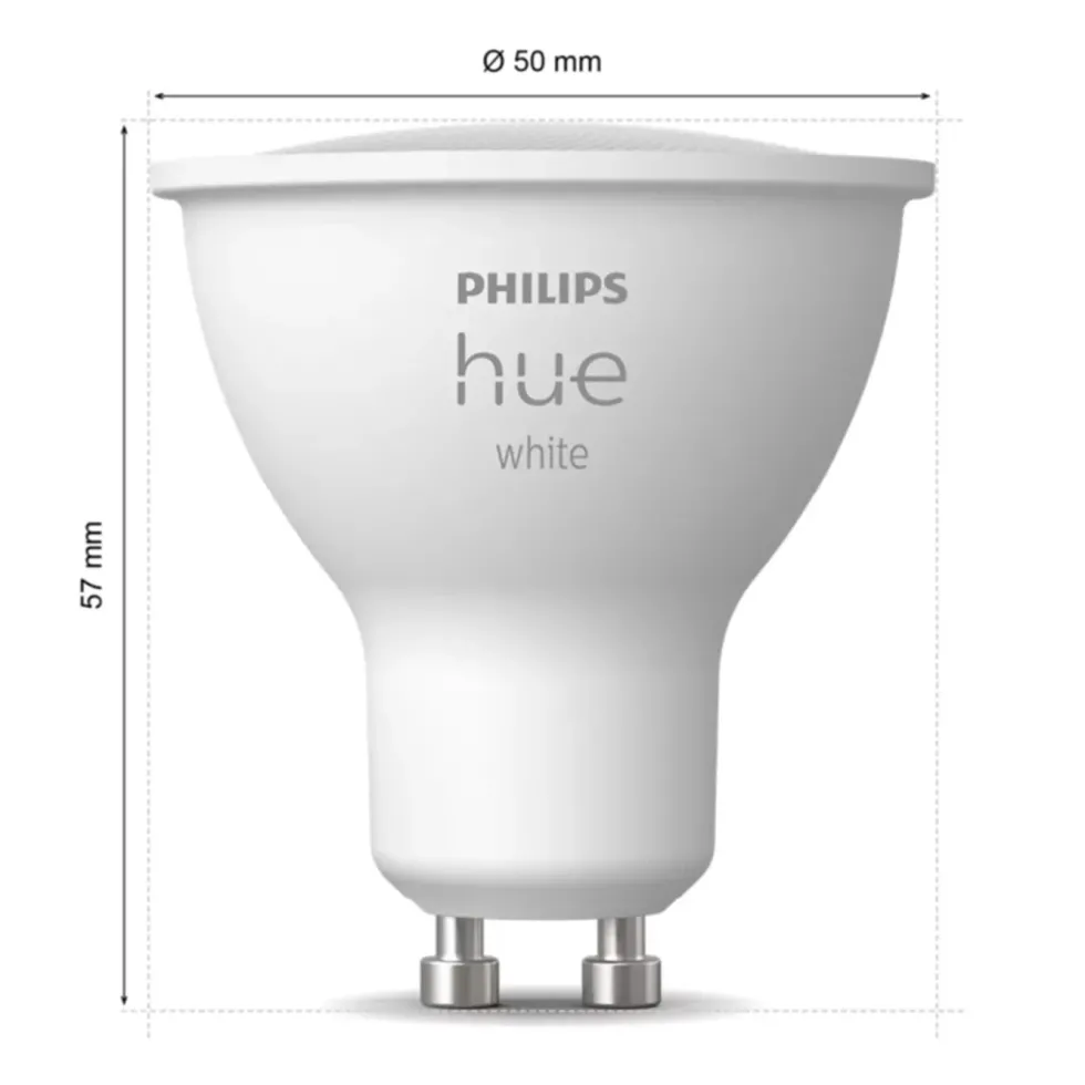 Philips Hue White Smart LED-pære GU10 400 lm 2-pack