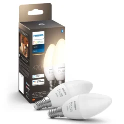 Philips Hue White Smart LED-pære E14 470 lm 2-pk.