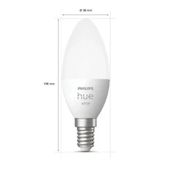 Philips Hue White Smart LED-pære E14 470 lm 2-pk.