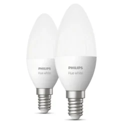 Philips Hue White Smart LED-pære E14 470 lm 2-pk.