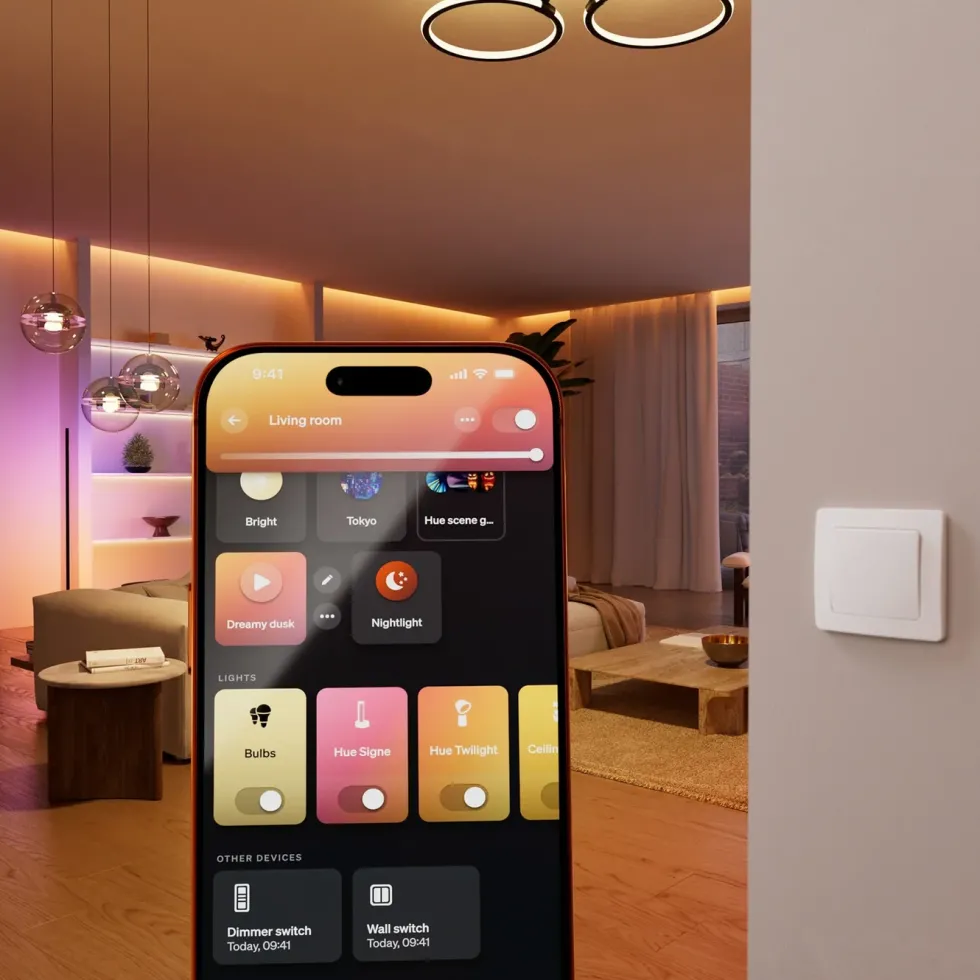 Philips Hue Wired Wall Switch Module 2-pakning