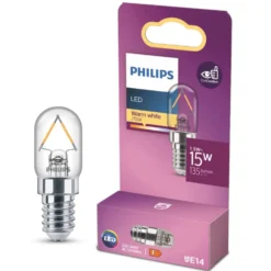 Philips LED-filamentpære T20 E14 klar 135 lm Klar