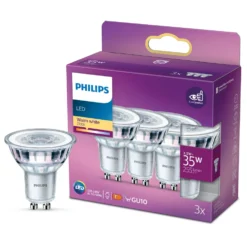 Philips LED-pære GU10 255 lm 3-pk.