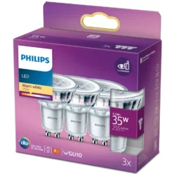 Philips LED-pære GU10 255 lm 3-pk.