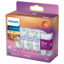 Philips LED-pære GU10 230 lm 3-pk.