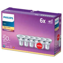 Philips LED-pære GU10 355 lm 6-pk.