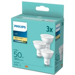 Philips LED-pære GU10 380 lm 3-pk.