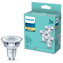 Philips LED-pære GU10 355 lm 3-pk.