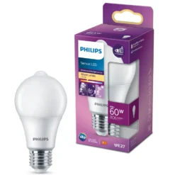Philips LED-pære med bevegelsessensor E27 806 lm
