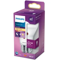 Philips LED-pære med skumringsrele E27 806 lm