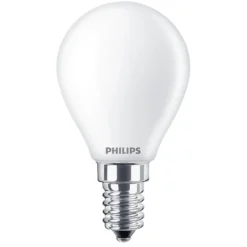 Philips Philips Kuleformet frostet LED-pære E14 470 lm 2-pk.