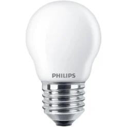 Philips Philips Kuleformet frostet LED-pære E27 470 lm 2-pk.